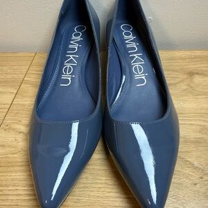 Calvin Klein Women's Blue Patent Loafers